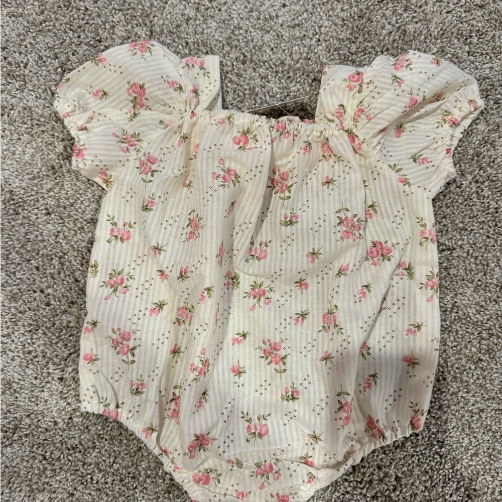 Boutique baby girl bubble romper